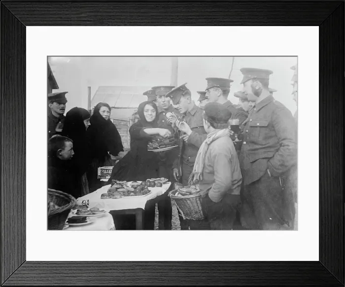 Framed Print : British at Etaples buying from natives, between 1914 and c1915. Creator: Bain News Service Framed Print : British at Etaples buying from natives, between 1914 and c1915. Creator: Bain News Service