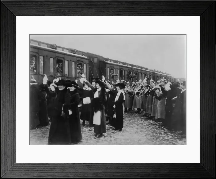 Framed Print : Departure of Landsturm, between c1914 and c1915. Creator: Bain News Service. Departure of Landsturm, between c1914 and c1915. Creator: Bain News Service Framed Print : Departure of Landsturm, between c1914 and c1915. Creator: Bain News Service. Departure of Landsturm, between c1914 and c1915. Creator: Bain News Service
