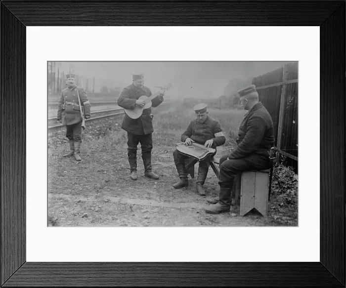Framed Print : A Landsturm Duet, 1914. Creator: Bain News Service Framed Print : A Landsturm Duet, 1914. Creator: Bain News Service