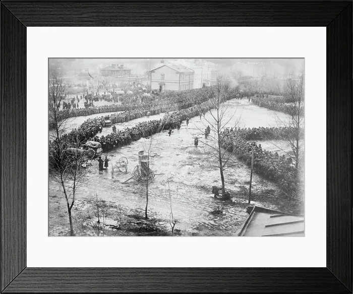 Framed Print : 15000 Russian prisoners at Augustow, Feb 1915. Creator: Bain News Service Framed Print : 15000 Russian prisoners at Augustow, Feb 1915. Creator: Bain News Service