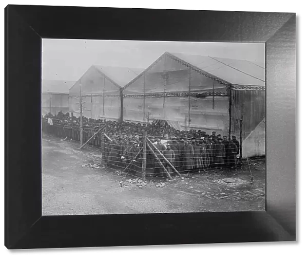 Prisoners in detention pen, Germany, between c1915 and c1916. Creator: Bain News Service