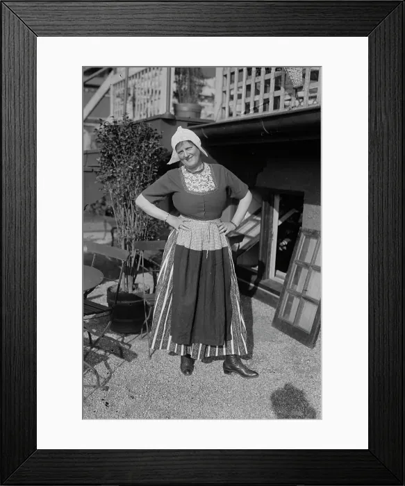 Framed Print : Hendrika Van Der Flier [in Dutch costume], between 1915 and 1918. Creator: Bain News Service