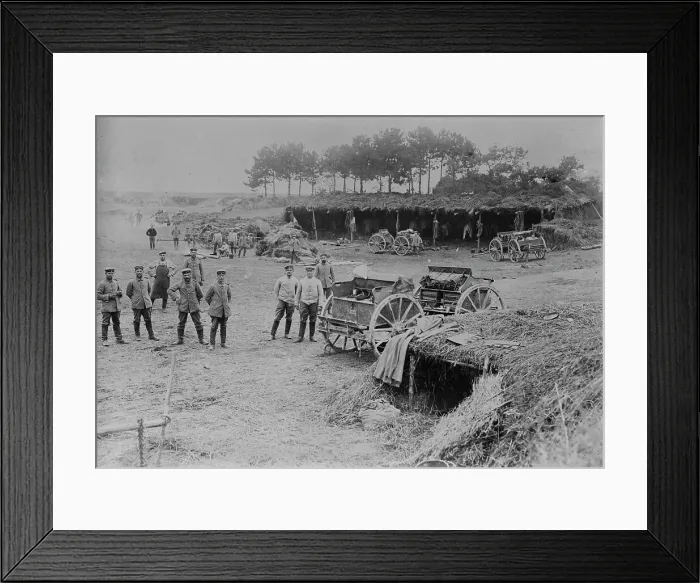 Framed Print : Shelters behind German Lines, 1916. Creator: Bain News Service Framed Print : Shelters behind German Lines, 1916. Creator: Bain News Service
