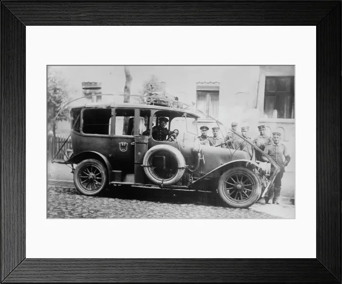 Framed Print : German Army auto with wire cutter, between c1914 and c1915. Creator: Bain News Service Framed Print : German Army auto with wire cutter, between c1914 and c1915. Creator: Bain News Service