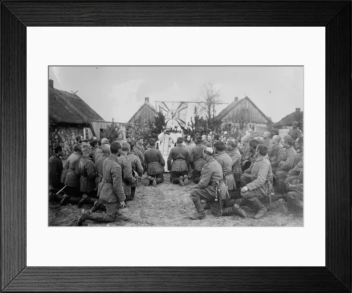 Framed Print : Mass for Germans before battle, between 1914 and c1915. Creator: Bain News Service Framed Print : Mass for Germans before battle, between 1914 and c1915. Creator: Bain News Service