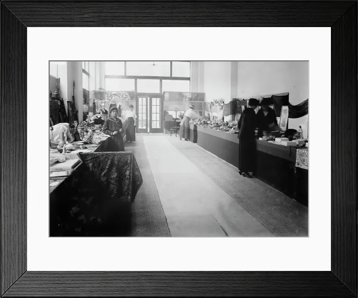 Framed Print : Belgian relief shop, N.Y. between c1910 and c1915. Creator: Bain News Service