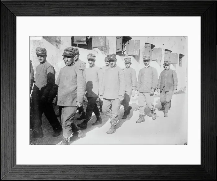 Framed Print : Italian prisoners, Schloss Laibach, Austria, between c1910 and c1915. Creator: Bain News Service Framed Print : Italian prisoners, Schloss Laibach, Austria, between c1910 and c1915. Creator: Bain News Service