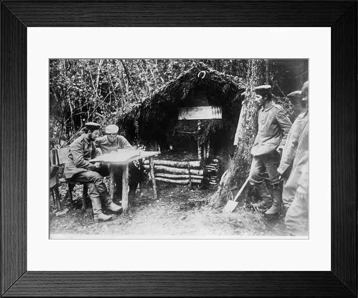 Framed Print : German soldiers in the Aisne District, 26 Dec 1914. Creator: Bain News Service Framed Print : German soldiers in the Aisne District, 26 Dec 1914. Creator: Bain News Service