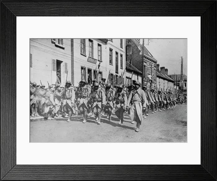 Framed Print : Senegalese troops in France, between 1914 and 1918. Creator: Bain News Service Framed Print : Senegalese troops in France, between 1914 and 1918. Creator: Bain News Service
