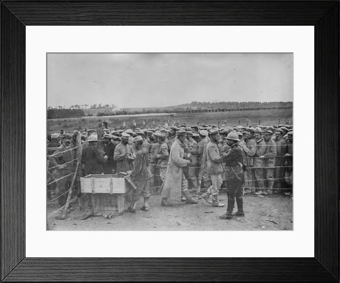 Framed Print : German prisoners in France, between 1914 and 1918. Creator: Bain News Service Framed Print : German prisoners in France, between 1914 and 1918. Creator: Bain News Service