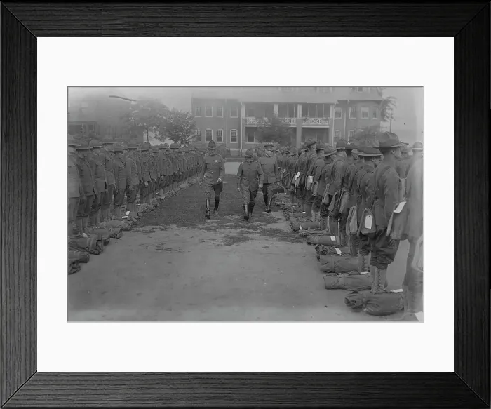 Framed Print : Col. F.G. Mauldin, Maj. A.T. Ovenshine, Capt. H.R. Smalley, 1917 or 1918. Creator: Bain News Service Framed Print : Col. F.G. Mauldin, Maj. A.T. Ovenshine, Capt. H.R. Smalley, 1917 or 1918. Creator: Bain News Service
