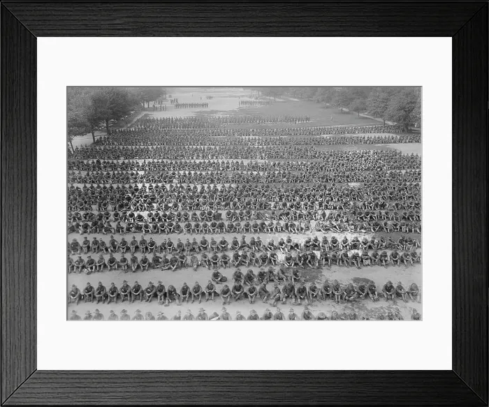Framed Print : Rest after inspection, 1917. Creator: Bain News Service Framed Print : Rest after inspection, 1917. Creator: Bain News Service