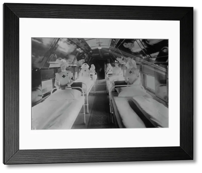 Framed Print : Interior Military Hospital car, C.P.R.'Y, 1917. Creator: Bain News Service Framed Print : Interior Military Hospital car, C.P.R.'Y, 1917. Creator: Bain News Service