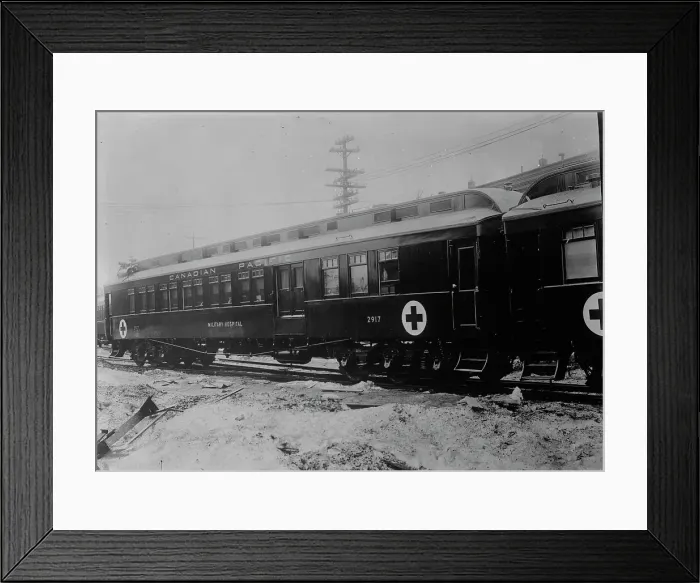 Framed Print : Military Hospital Car, C.P.R'Y. between c1915 and 1917. Creator: Bain News Service Framed Print : Military Hospital Car, C.P.R'Y. between c1915 and 1917. Creator: Bain News Service