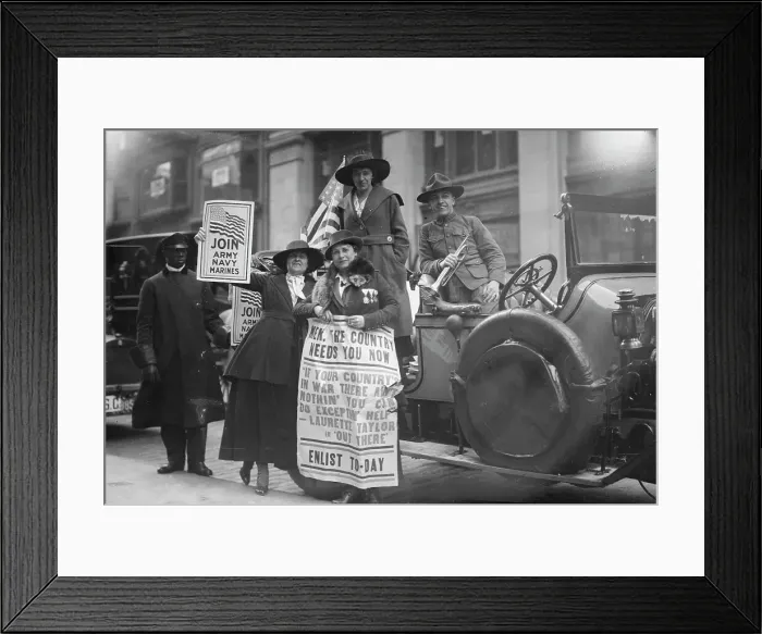 Framed Print : Mrs. Chas. Farnam, Mrs. F.H. Dike, Mrs. F.P. Adams, George Tolly, 16 May 1917. Creator: Bain News Service Framed Print : Mrs. Chas. Farnam, Mrs. F.H. Dike, Mrs. F.P. Adams, George Tolly, 16 May 1917. Creator: Bain News Service