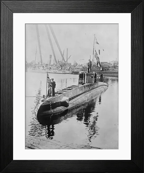 Framed Print : Captured German mine-layer, 1916. Creator: Bain News Service Framed Print : Captured German mine-layer, 1916. Creator: Bain News Service