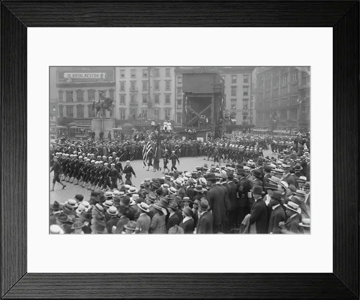 Framed Print : Recruiting Parade, 1917. Creator: Bain News Service Framed Print : Recruiting Parade, 1917. Creator: Bain News Service