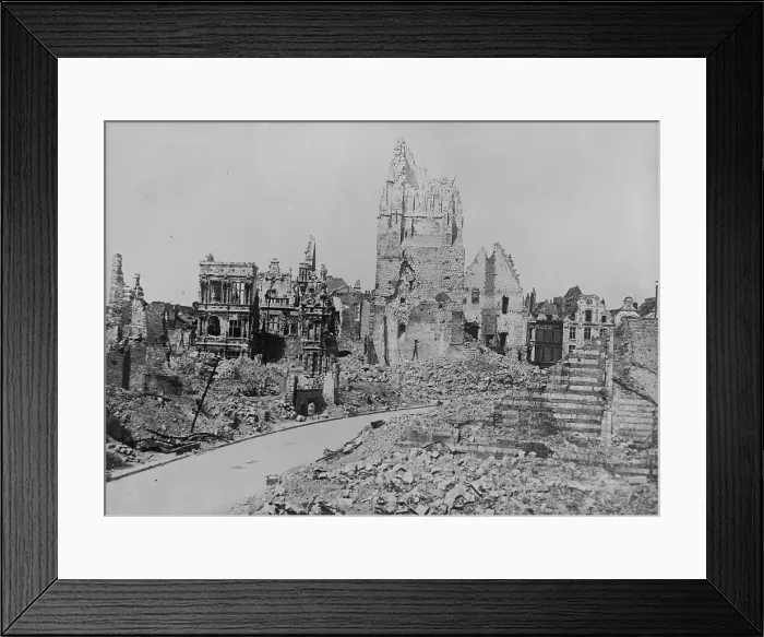 Framed Print : Hotel de Ville, Arras, 26 May 1917. Creator: Bain News Service Framed Print : Hotel de Ville, Arras, 26 May 1917. Creator: Bain News Service
