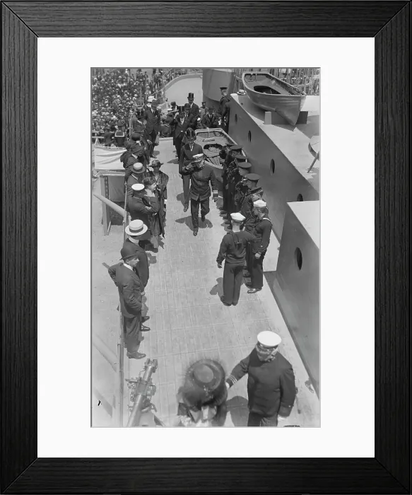 Framed Print : Mayor Mitchel boarding U.S.S. Recruit, 30 May 1917. Creator: Bain News Service Framed Print : Mayor Mitchel boarding U.S.S. Recruit, 30 May 1917. Creator: Bain News Service