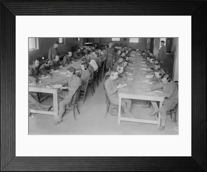 Framed Print : Wireless, Pratt Institute, Oct 1917. Creator: Bain News Service Framed Print : Wireless, Pratt Institute, Oct 1917. Creator: Bain News Service