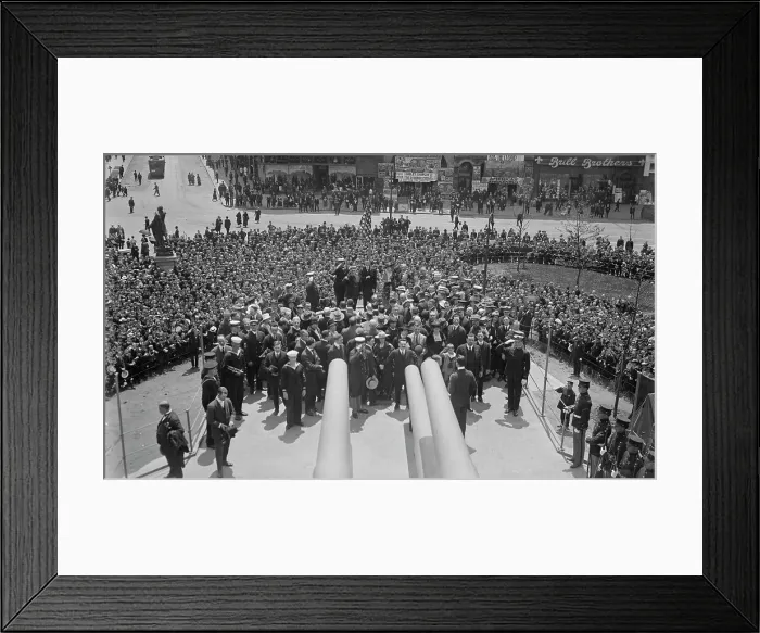 Framed Print : Christening party on U.S.S. Recruit, 30 May 1917. Creator: Bain News Service Framed Print : Christening party on U.S.S. Recruit, 30 May 1917. Creator: Bain News Service