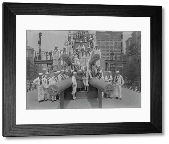 Framed Print : Mabel Garrison on U.S.S. Recruit, 16 Jul 1917. Creator: Bain News Service Framed Print : Mabel Garrison on U.S.S. Recruit, 16 Jul 1917. Creator: Bain News Service