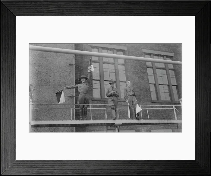 Framed Print : Wig-Wag, Pratt Institute, Oct 1917. Creator: Bain News Service Framed Print : Wig-Wag, Pratt Institute, Oct 1917. Creator: Bain News Service