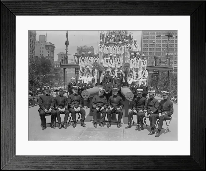 Framed Print : Officers of the U.S.S. Recruit, 1917 Creator: Bain News Service Framed Print : Officers of the U.S.S. Recruit, 1917 Creator: Bain News Service
