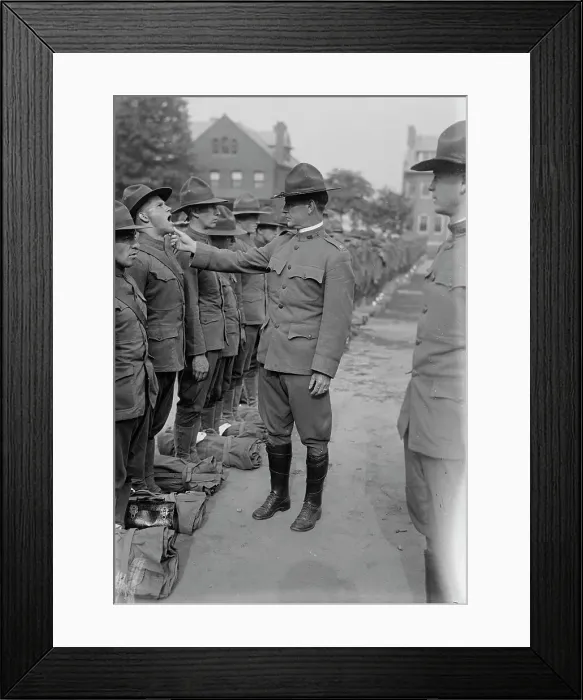 Framed Print : Major Gregory, Medical Inspection, 1917. Creator: Bain News Service Framed Print : Major Gregory, Medical Inspection, 1917. Creator: Bain News Service