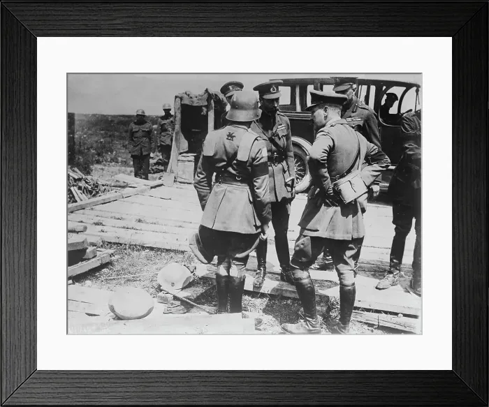 Framed Print : King Geo. sees German armor, 11 Jul 1917. Creator: Bain News Service Framed Print : King Geo. sees German armor, 11 Jul 1917. Creator: Bain News Service