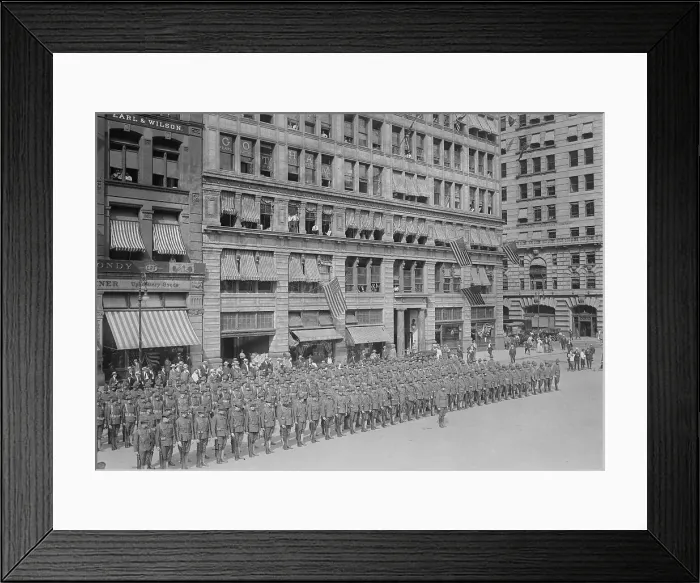 Framed Print : 9th Coast Defence in Union Sq. between c1915 and c1920. Creator: Bain News Service Framed Print : 9th Coast Defence in Union Sq. between c1915 and c1920. Creator: Bain News Service