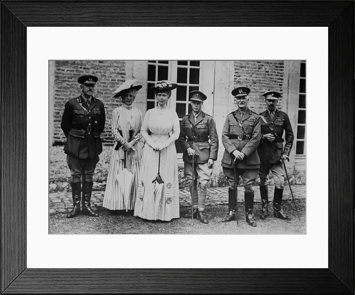 Framed Print : Sir Arthur Sloggett, Queen Mary, Prince of Wales, 11 Jul 1917. Creator: Bain News Service Framed Print : Sir Arthur Sloggett, Queen Mary, Prince of Wales, 11 Jul 1917. Creator: Bain News Service