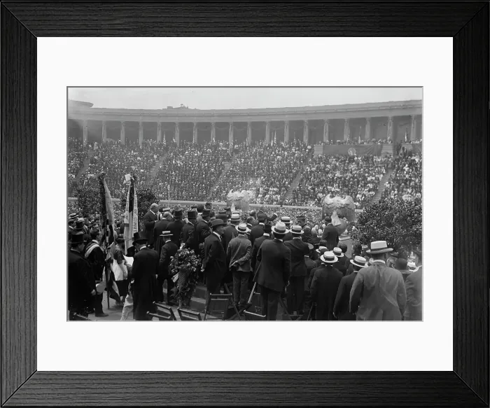 Framed Print : Italians in stadium, 23 Jun 1917. Creator: Bain News Service Framed Print : Italians in stadium, 23 Jun 1917. Creator: Bain News Service