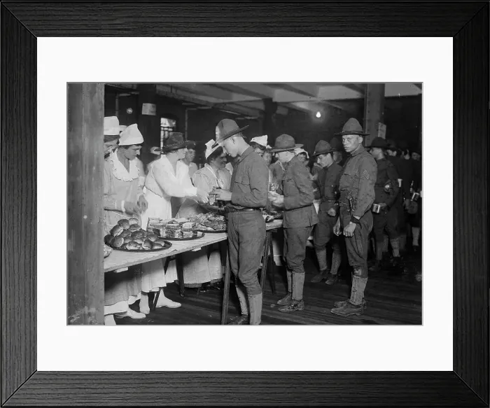 Framed Print : Canteen, 8th Coast Defense, between c1915 and 1918. Creator: Bain News Service Framed Print : Canteen, 8th Coast Defense, between c1915 and 1918. Creator: Bain News Service