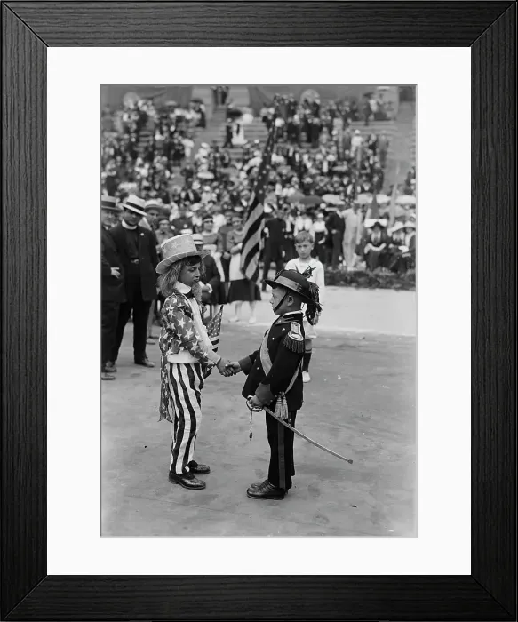 Framed Print : At stadium reception to Italians, 23 Jun 1917. Creator: Bain News Service Framed Print : At stadium reception to Italians, 23 Jun 1917. Creator: Bain News Service
