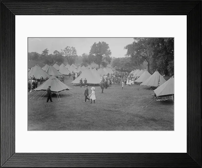 Framed Print : 14th Infantry Camp, Prospect Park, between c1915 and c1920. Creator: Bain News Service Framed Print : 14th Infantry Camp, Prospect Park, between c1915 and c1920. Creator: Bain News Service