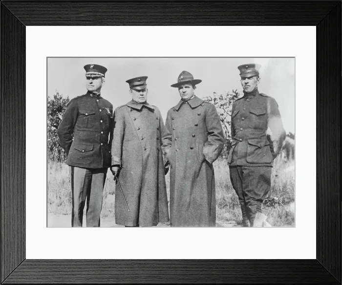 Framed Print : Maj. H.H. Kipp, Col. A.S. McLemore, Maj. W.H. Parker, and Capt. T.G. Sterrett, 10 Nov 1917. Creator: Bain News Service Framed Print : Maj. H.H. Kipp, Col. A.S. McLemore, Maj. W.H. Parker, and Capt. T.G. Sterrett, 10 Nov 1917. Creator: Bain News Service