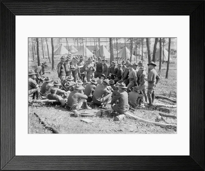 Framed Print : Learning pistol firing, Camp Upton, 15 Sept 1917. Creator: Bain News Service Framed Print : Learning pistol firing, Camp Upton, 15 Sept 1917. Creator: Bain News Service