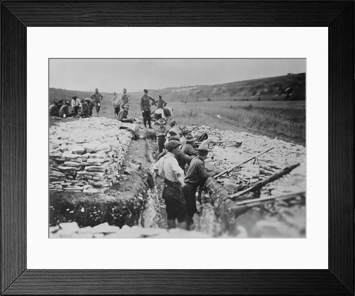 Framed Print : U.S. troops in trench in France, 1917. Creator: Bain News Service Framed Print : U.S. troops in trench in France, 1917. Creator: Bain News Service