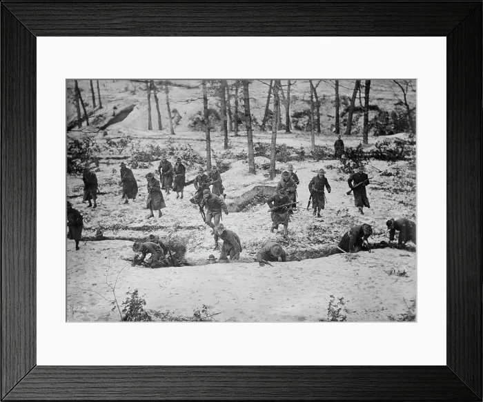 Framed Print : A sortie, 1917 or 1918. Creator: Bain News Service Framed Print : A sortie, 1917 or 1918. Creator: Bain News Service