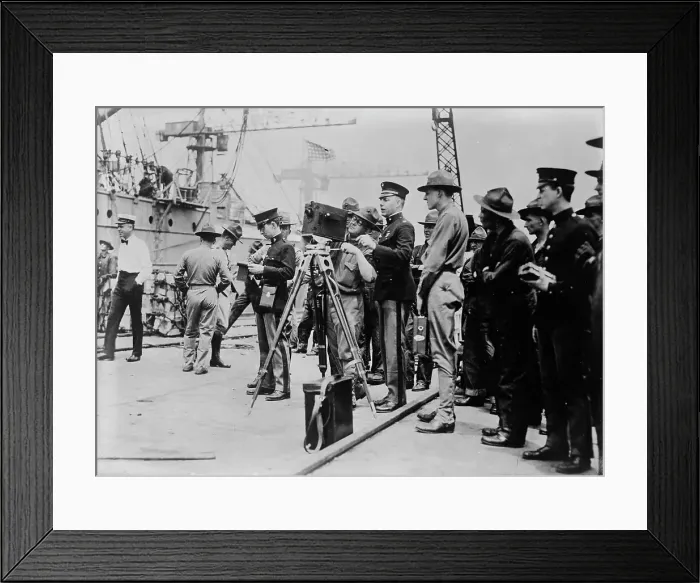 Framed Print : Marines depart, 28 Jun 1917. Creator: Bain News Service Framed Print : Marines depart, 28 Jun 1917. Creator: Bain News Service