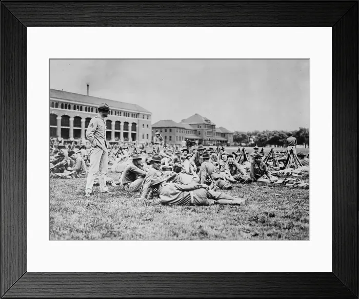 Framed Print : Marines who went to France, 1917. Creator: Bain News Service Framed Print : Marines who went to France, 1917. Creator: Bain News Service
