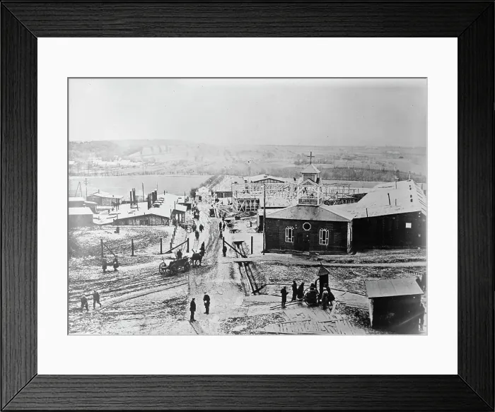 Framed Print : Prison Camp, Guben, with Russian Church, between 1914 and 1915. Creator: Bain News Service Framed Print : Prison Camp, Guben, with Russian Church, between 1914 and 1915. Creator: Bain News Service