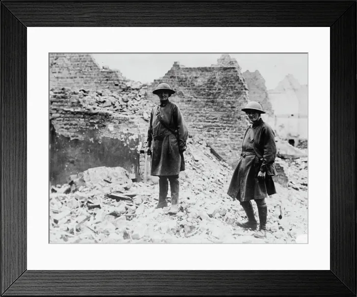 Framed Print : British ambulance drivers, 30 Jul 1917. Creator: Bain News Service Framed Print : British ambulance drivers, 30 Jul 1917. Creator: Bain News Service