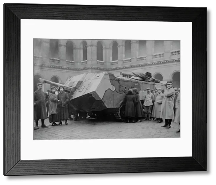 Framed Print : New type French Tank, camouflaged, 1917 or 1918. Creator: Bain News Service Framed Print : New type French Tank, camouflaged, 1917 or 1918. Creator: Bain News Service