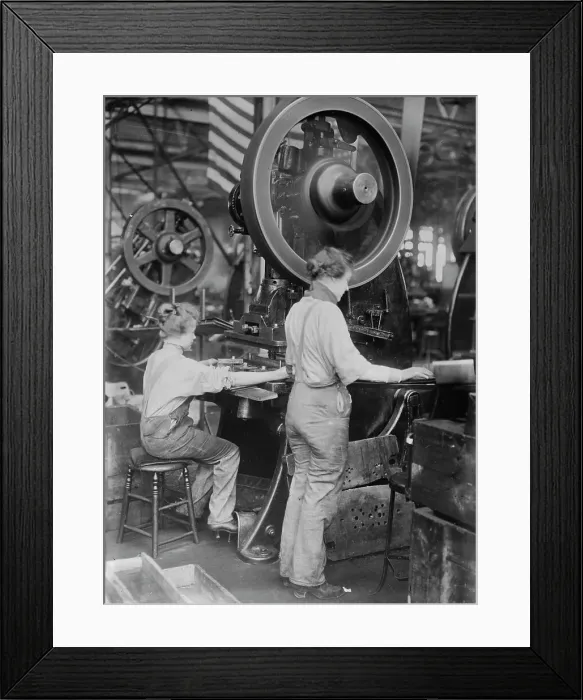 Framed Print : In a Detroit shop, 26 Dec 1917. Creator: Bain News Service