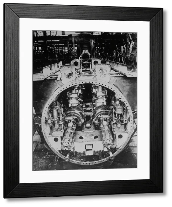 Framed Print : Inside of German Submarine, 1914 or 1915. Creator: Bain News Service Framed Print : Inside of German Submarine, 1914 or 1915. Creator: Bain News Service