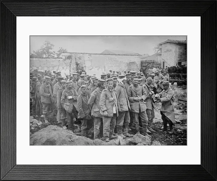 Framed Print : German prisoners, France, between c1915 and 1918. Creator: Bain News Service Framed Print : German prisoners, France, between c1915 and 1918. Creator: Bain News Service