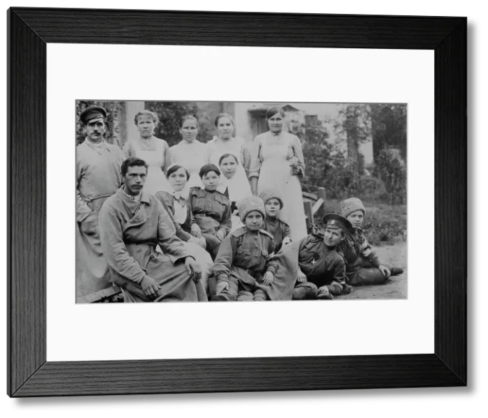 Framed Print : Russian women hospital orderlies, between c1915 and 1918. Creator: Bain News Service Framed Print : Russian women hospital orderlies, between c1915 and 1918. Creator: Bain News Service