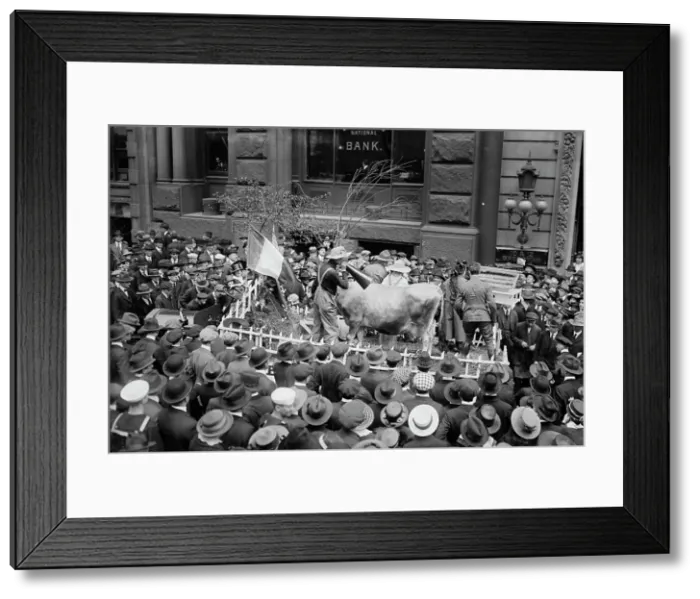 Framed Print : Milk for France, May 1918. Creator: Bain News Service Framed Print : Milk for France, May 1918. Creator: Bain News Service